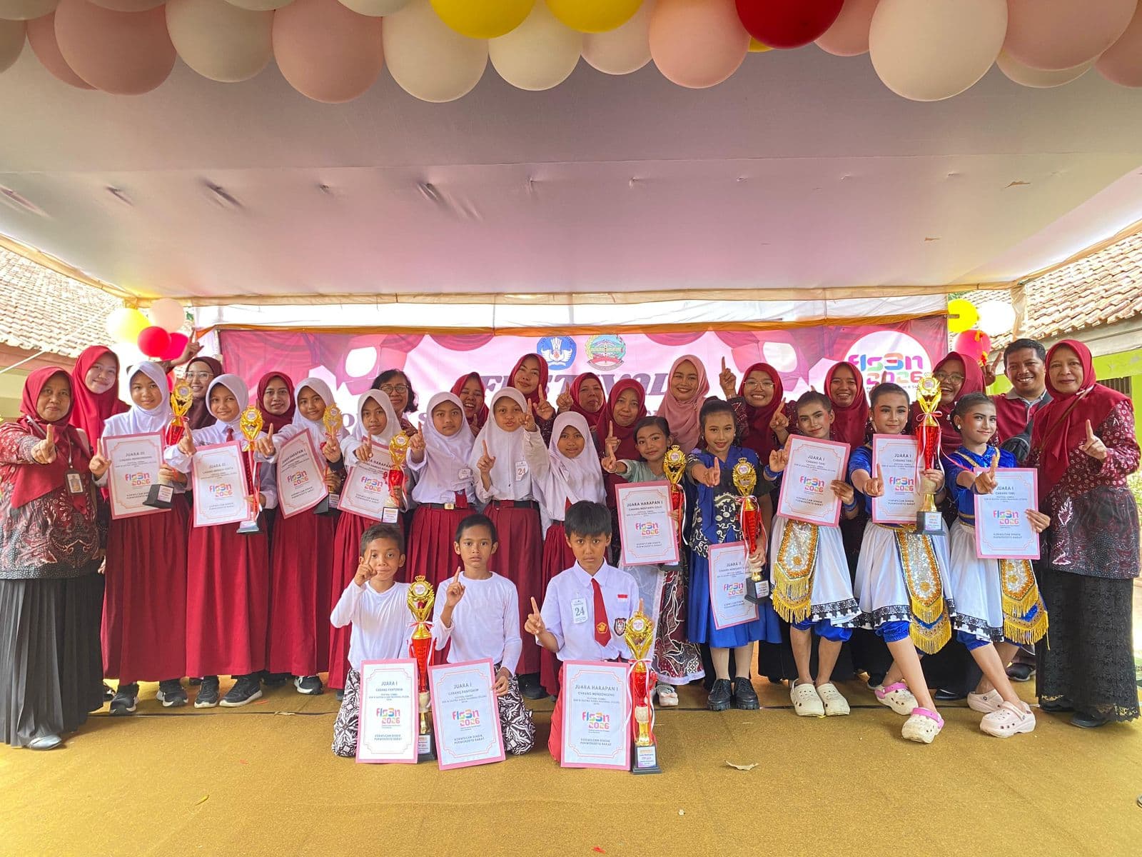 SDN 1 Kober Borong 9 Piala di FLS3N Purwokerto Barat, 3 Cabang Siap Melaju ke Tingkat Kabupaten