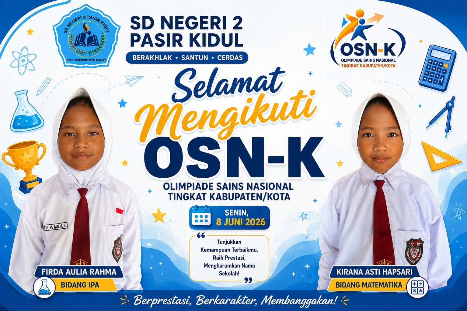 Menantang Diri dan Mengukir Pengalaman: SD Negeri 2 Pasir Kidul Ikuti OSN-K 2026