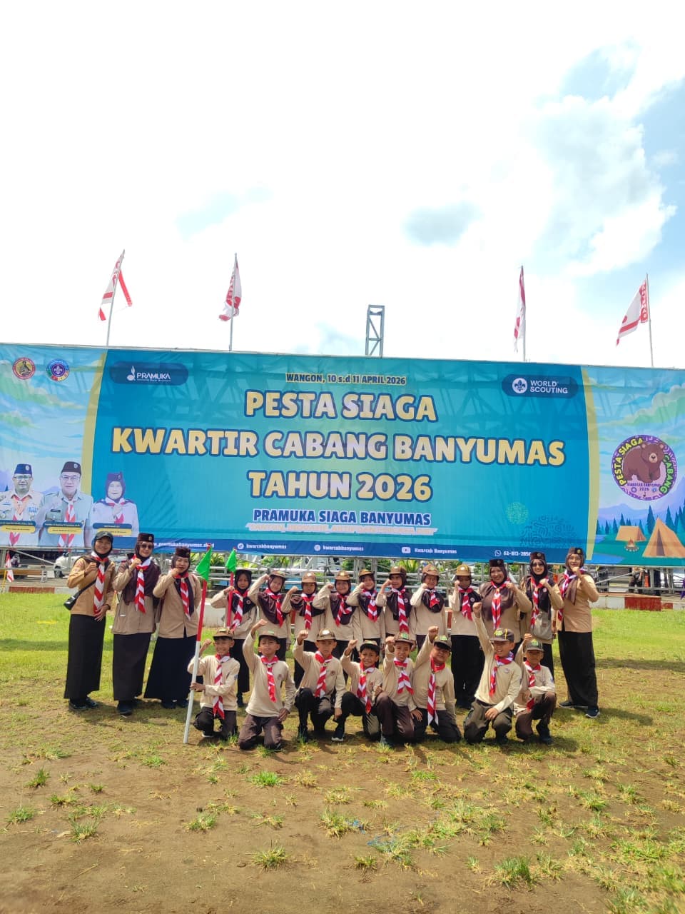 “Ceria, Berani, dan Bersahabat” Semangat Barung Hijau SD Negeri 2 Karanglewas Lor Ikuti Pesta Siaga Kwartir Cabang Banyumas Tahun 2026