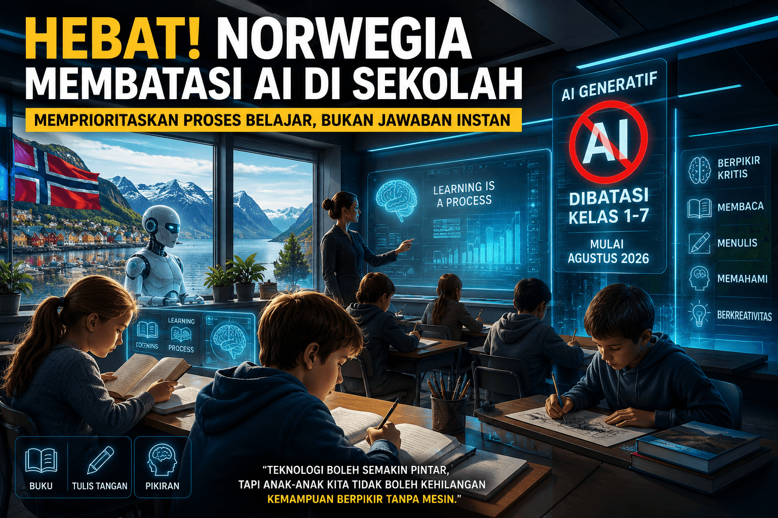 Hebat! Norwegia Berani Membatasi AI demi Masa Depan Anak-Anak