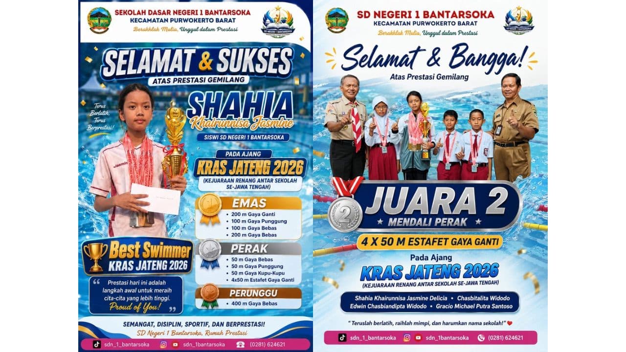 Siswa SD Negeri 1 Bantarsoka Raih Prestasi Gemilang di KRAS Jateng 2026