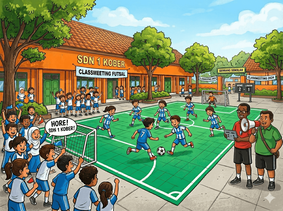 Kemeriahan Classmeeting SD Negeri 1 Kober: Refreshing Seru Usai Asesmen Akhir Tahun