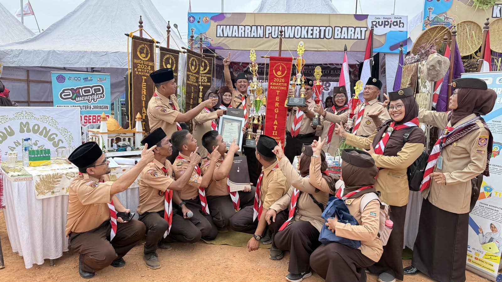 Deretan Prestasi Sampai Partisipasi Semarak Stand Kwarran Purwokerto Barat di Festival Pramuka Kwarcab Banyumas 2026